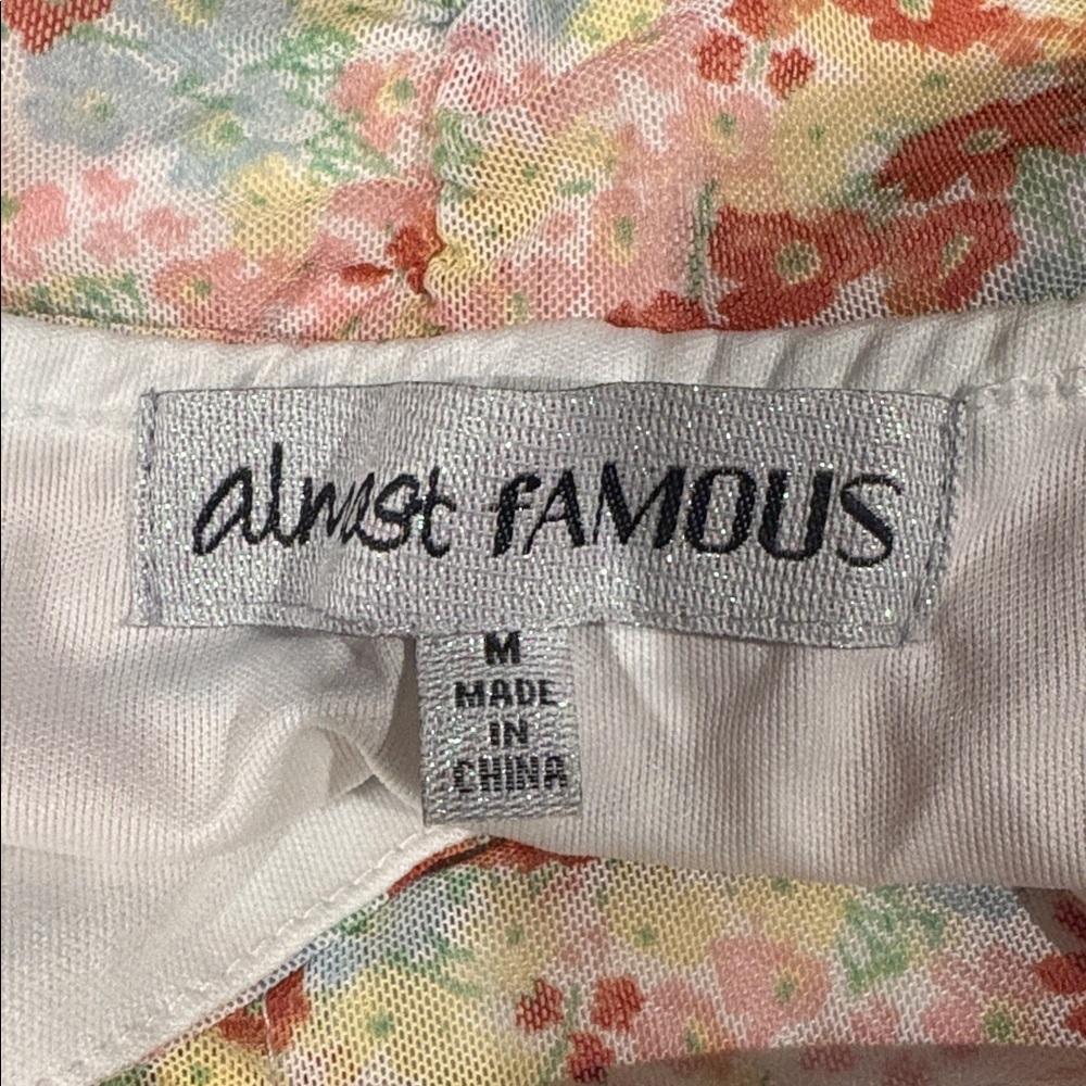 Almost Famous Bodycon Ruched Floral Dress MEDIUM NWT - Picture 6 of 7